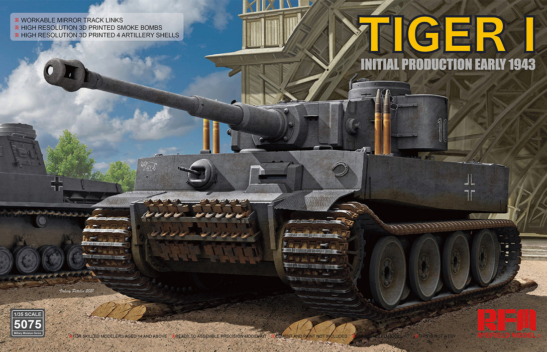 Ryefield Models 5075 1/35 Tiger I Initial Production Early 1943 Model Tank Kit