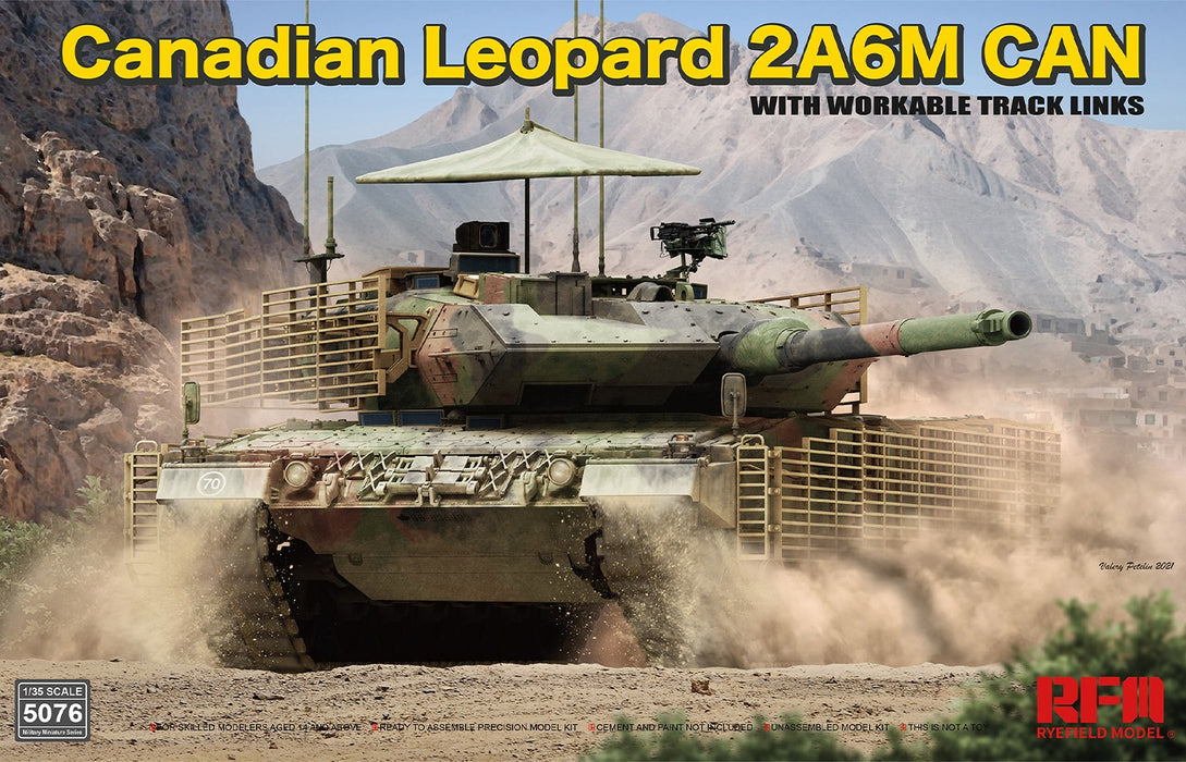 Ryefield Models 5076 1/35 Canadian Leopard 2A6M CAN w/ Workable Tracks Model Kit