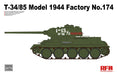 Ryefield Models 5079 1/35 T-34/85 Model 1944 Factory No.174 Model Tank Kit