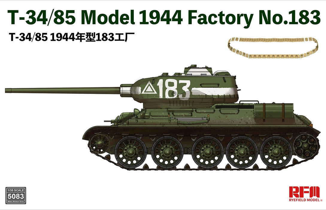 Ryefield Models 5083 1/35 T-34/85 Model 1944 Factory No. 183 Model Kit