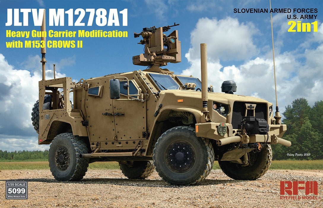 Ryefield Models 5099 1/35 JLTV M1278A1 Heavy Gun Carrier Mod. w/ M153 CROWS II (2 in 1) Model Kit