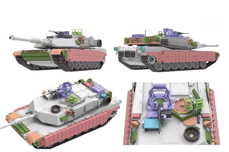 Ryefield Models 5120 1/35 M1A1 Abrams Tank Ukrainian Updated w/ Workable Tracks Model Kit