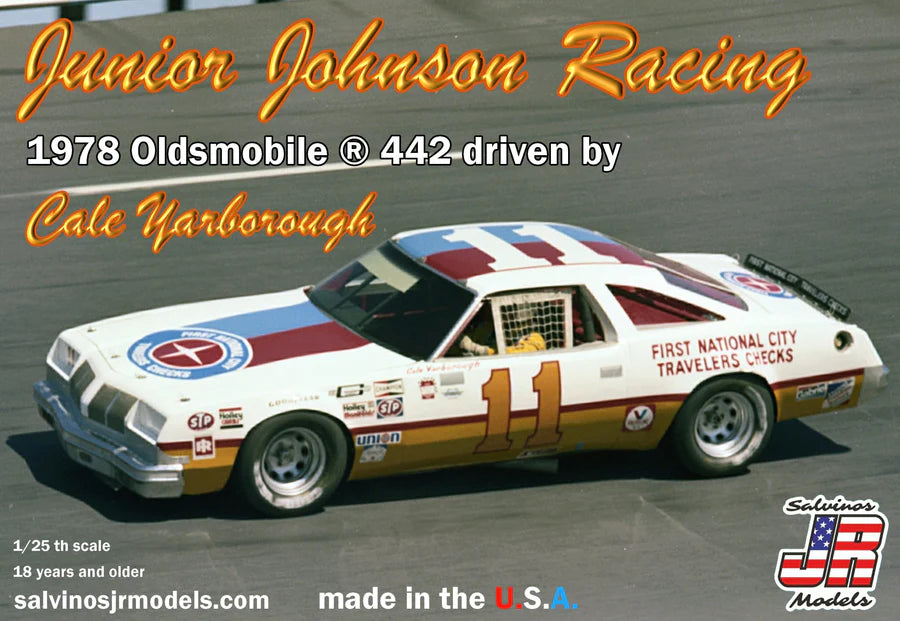 Salvinos JR Models 17628 1/25 Junior Johnson Racing 1978 Oldsmobile 442 Model Kit (Driven Cale Yarborough)