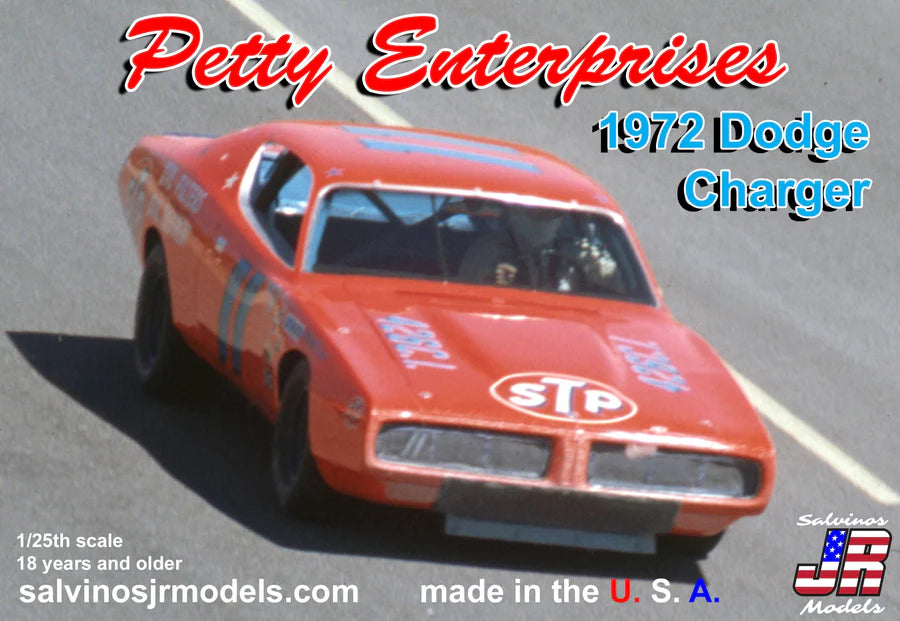 Salvinos JR Models 24568 1/25 Petty Enterprises 1972 Dodge Charger Model Kit