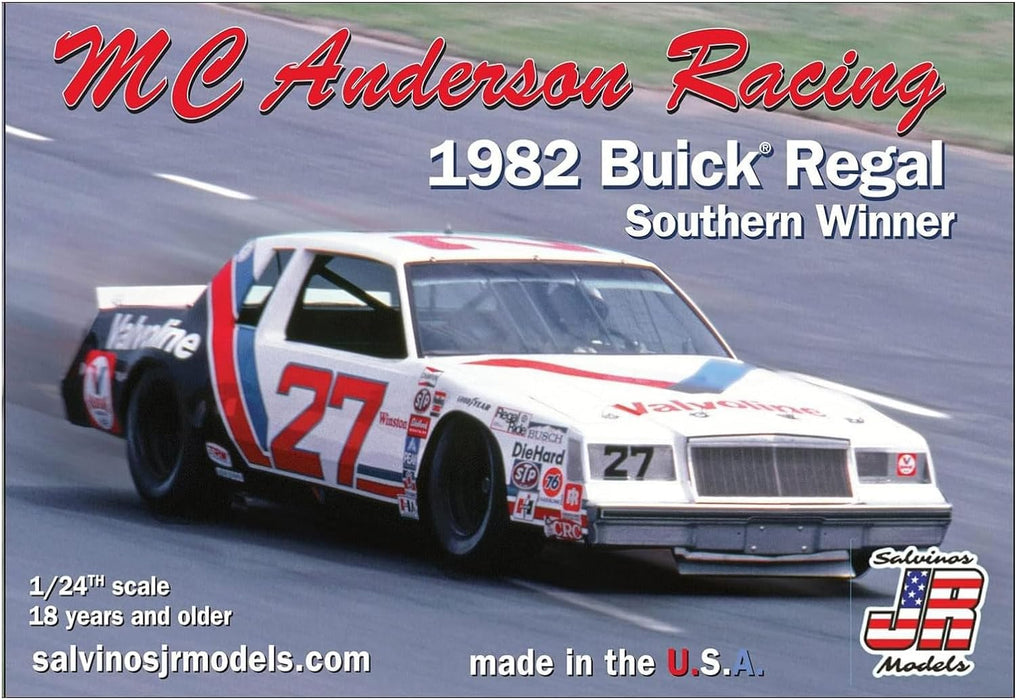 Salvinos JR Models 31249 1/24 MC Anderson Racing 1982 Buick Regal Southern Winner Model Kit