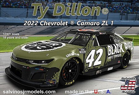 Salvinos JR Models 31607 1/24 GMS Racing Ty Dillon 2022 Camaro Model Kit