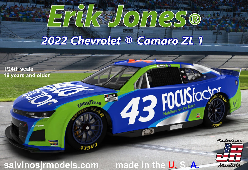 Salvinos JR Models 31608 1/24 GMS Racing Erik Jones 2022 Camaro Model Kit