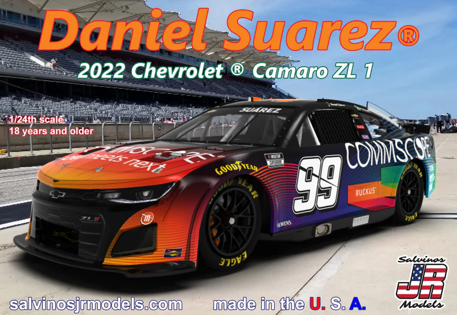 Salvinos JR Models 31613 1/24 Trackhouse Racing Daniel Suarez 2022 Camaro Model Kit
