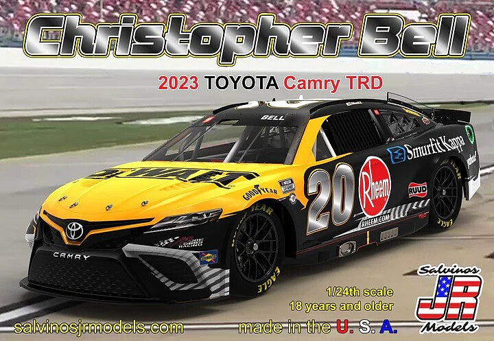 Salvinos JR Models 39171 1/24 Joe Gibbs Racing Christopher Bell 2023 Toyota Camry Primary Model Kit