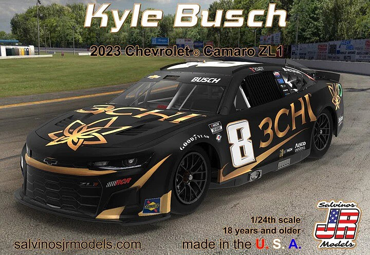 Salvinos JR Models 39172 1/24 Richard Childress Racing Kyle Busch 2023 Camaro Primary Model Kit