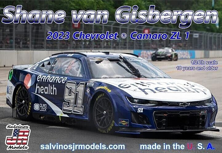 Salvinos JR Models 41294 1/24 Trackhouse Racing 2023 Shane Van Gisbergen Camaro Model Kit