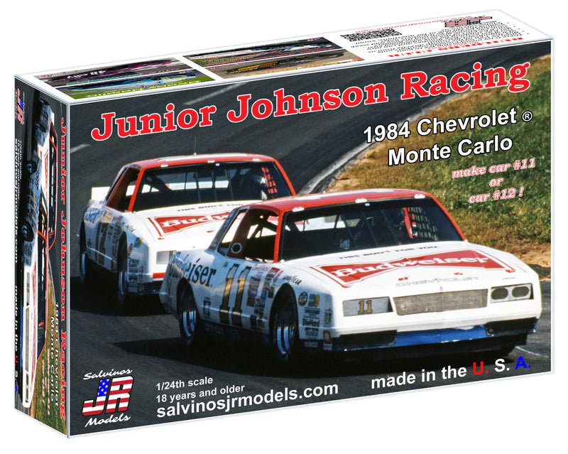 Salvinos JR Models 43015 1/24 Junior Johnson Racing 1984 #11/12 Waltrip Bonnett Chevy Monte Carlo Model Kit