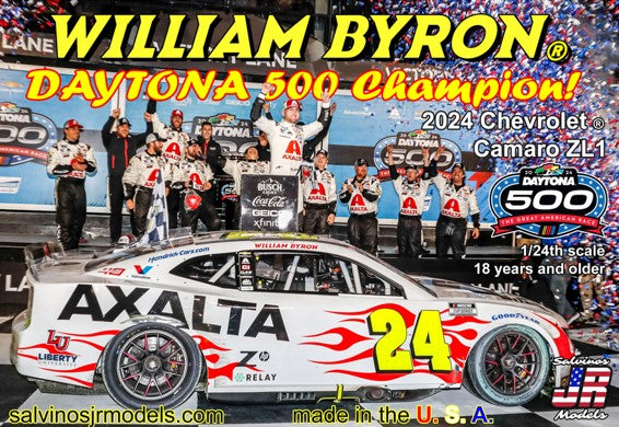 Salvinos JR Models 43845 1/24 Hendrick Motorsports William Byron 2024 Camaro Model Kit