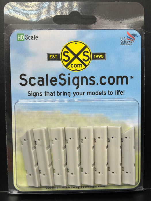 ScaleSigns HO-13 HO Scale Jersey Barriers (A, B, C Parts)