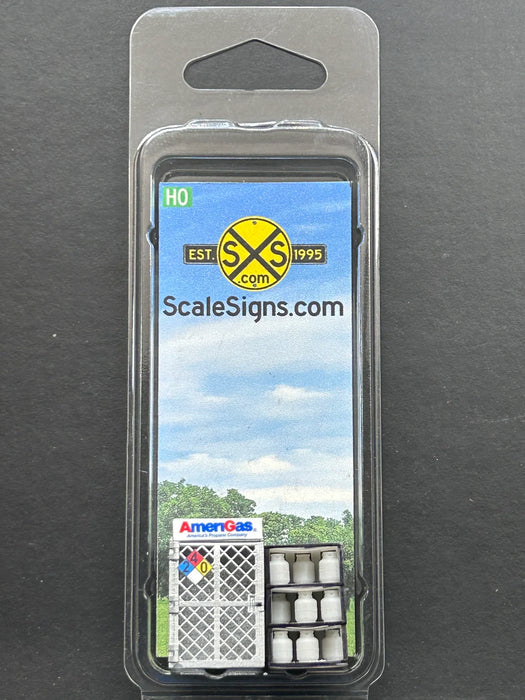 ScaleSigns HO-15-v3 HO Scale Propane Cage with Tanks - AmeriGas