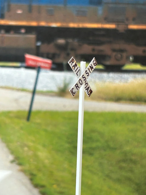 ScaleSigns HO-2006-3D HO Scale 3D Rusty Crossbucks Sign