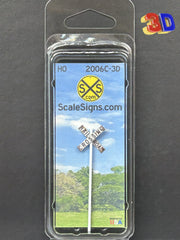 ScaleSigns HO-2006-3D HO Scale 3D Rusty Crossbucks Sign