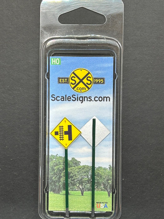 ScaleSigns HO-2013CL HO Scale Railroad Crossing Left Sign (2 Pack)