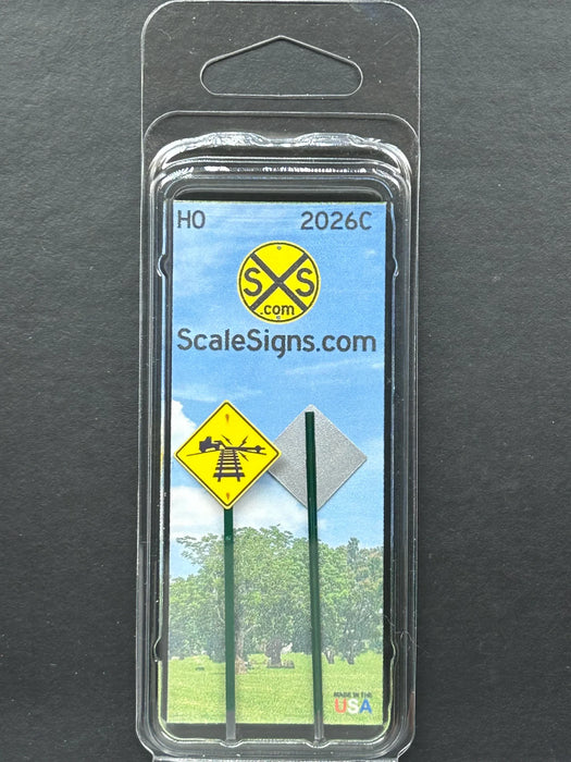ScaleSigns HO-2026C HO Scale Low Ground Clearance Sign (2 Pack)