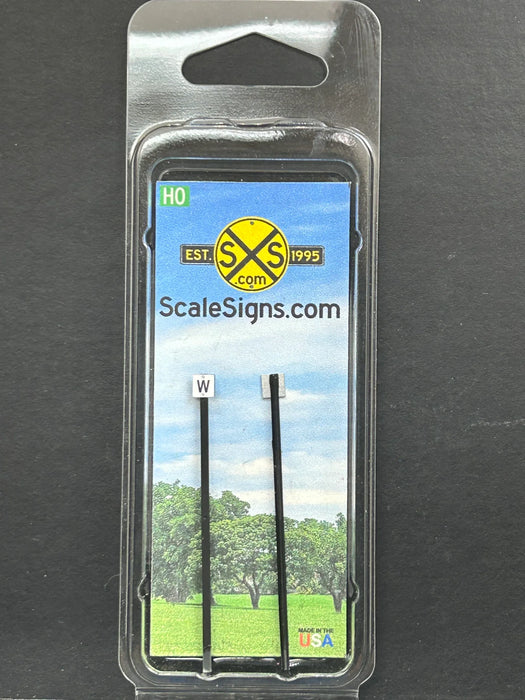ScaleSigns HO-2044C HO Scale Railroad Whistle Board Sign (2 Pack)