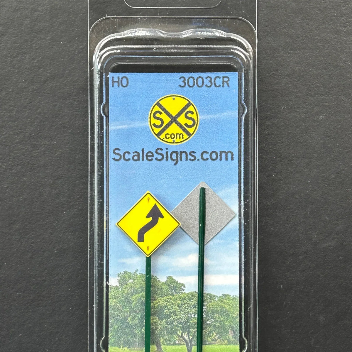 ScaleSigns HO-3003CR HO Scale Right Reverse "S" Curve Sign (2 Pack ...