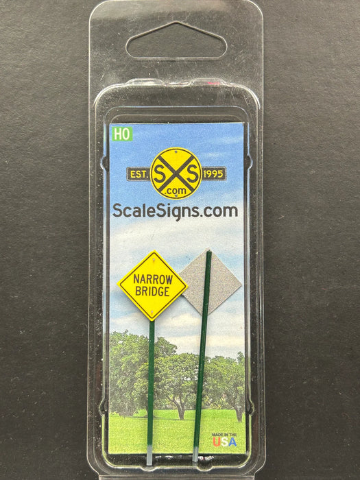 ScaleSigns HO-3079C HO Scale Narrow Bridge Sign (2 Pack)