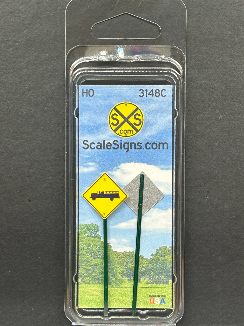 ScaleSigns HO-3148C HO Scale Fire Station Emergency Vehicle Sign (2 Pack)