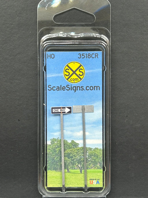 ScaleSigns HO-3518CR HO Scale One Way Sign Right Arrow (2 Pack)
