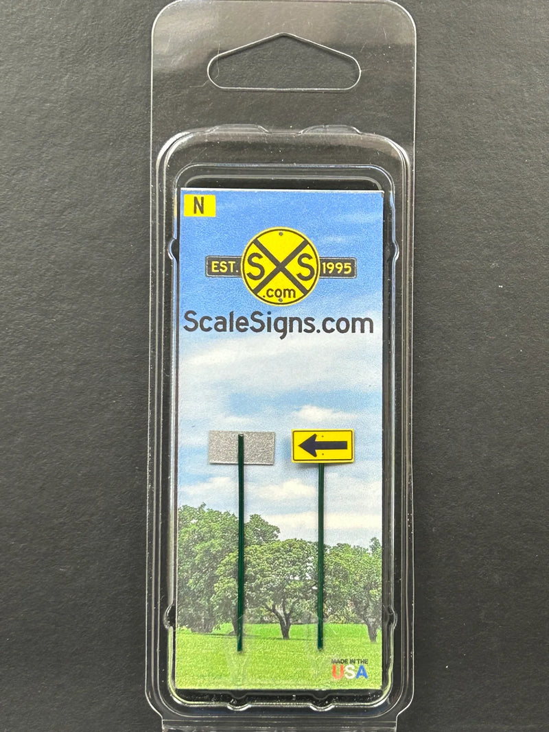 ScaleSigns N-3026L N Scale Direction Arrow Sign - Large Arrow Left