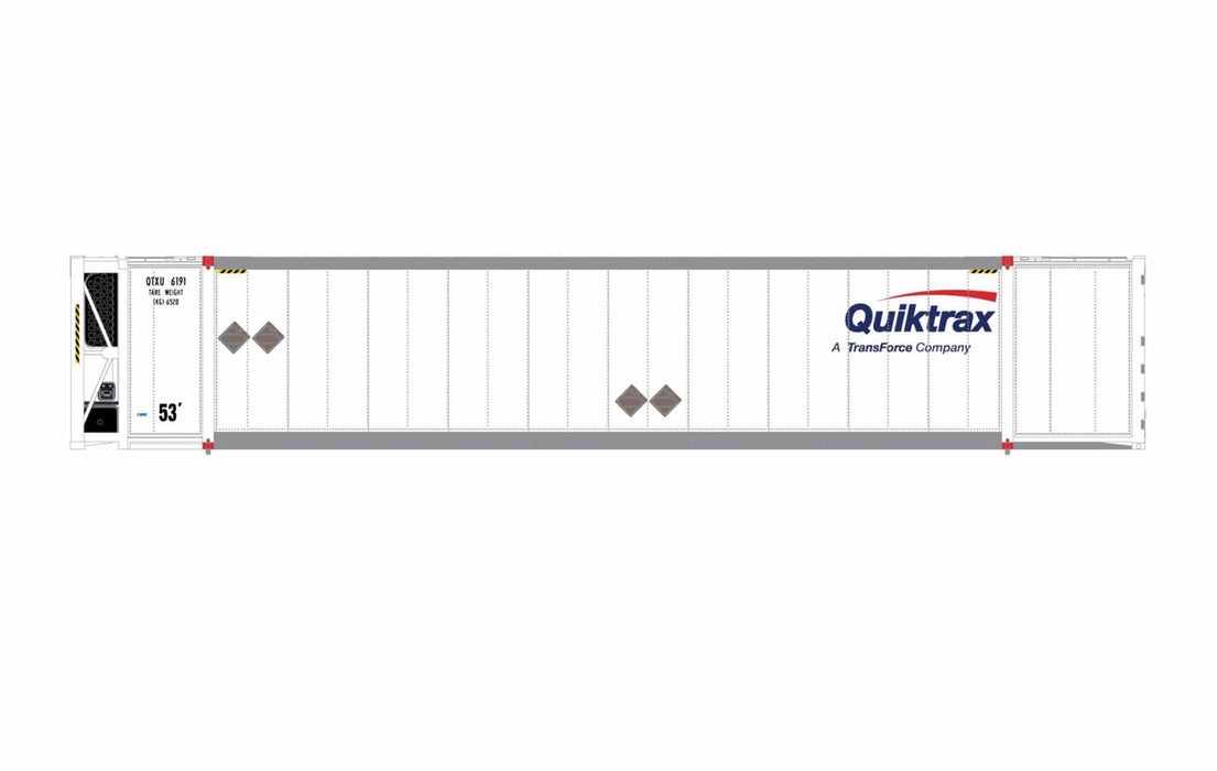 ScaleTrains 10470 HO Scale CIMC 53' Reefer Container Quixtrax QTXU 3 Pack #1