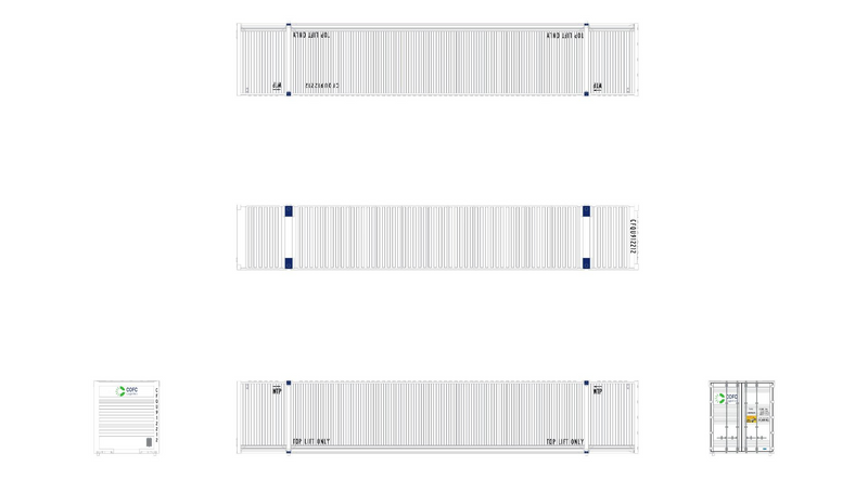 ScaleTrains 10641 N Scale CIMC 53' Dry Container COFC Logistics 3 Pack #2