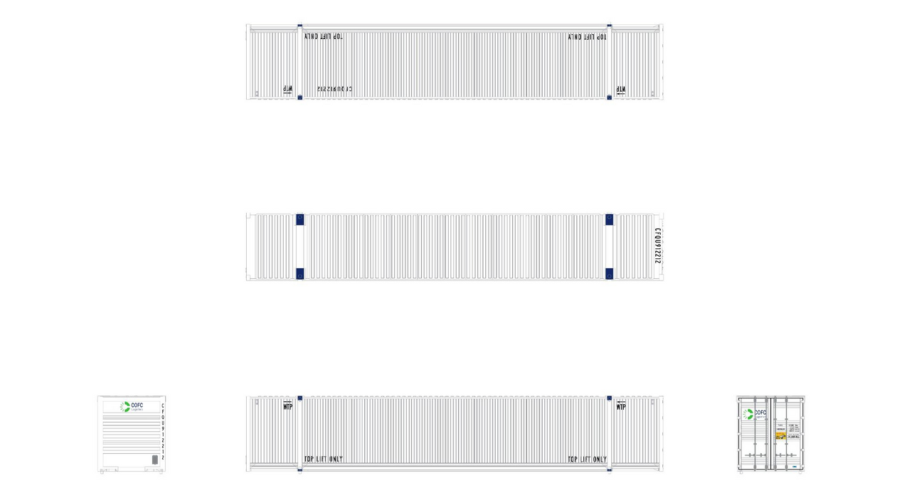 ScaleTrains 10641 N Scale CIMC 53' Dry Container COFC Logistics 3 Pack #2
