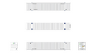 ScaleTrains 10641 N Scale CIMC 53' Dry Container COFC Logistics 3 Pack #2