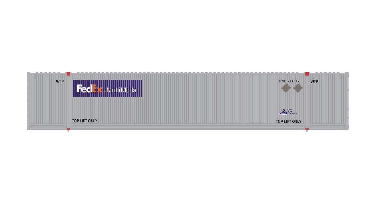ScaleTrains 11588 HO Scale CIMC 53' Dry Container FedEx 3-Pack #2
