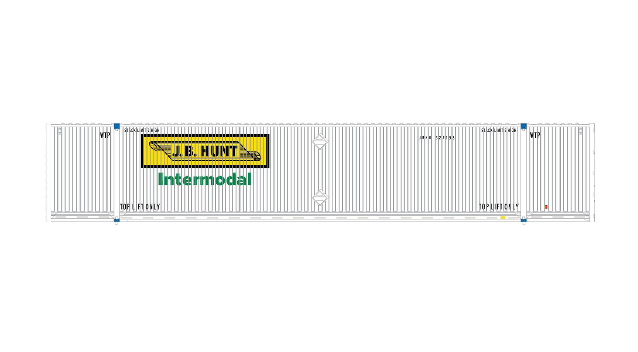 ScaleTrains 11599 HO Scale CIMC 53' Dry Container JB Hunt 3-Pack #3