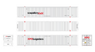 ScaleTrains 11608 HO Scale CIMC 53' Dry Container XPO Logistics 3-Pack #3