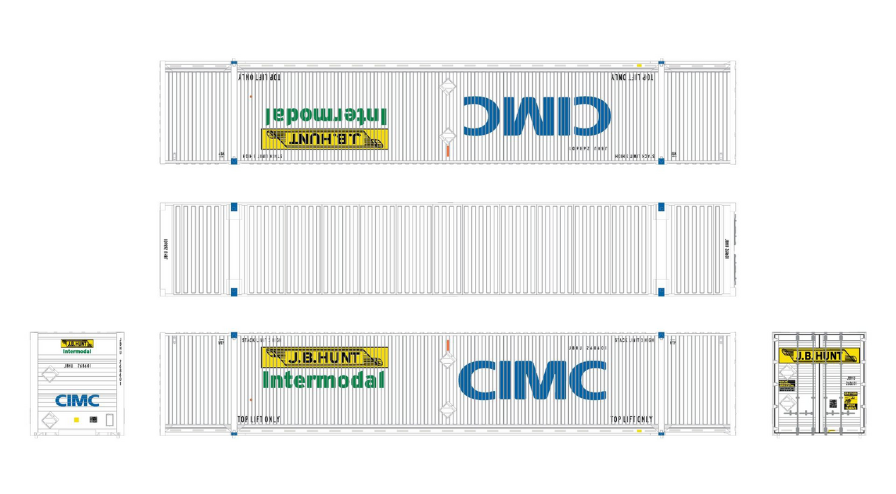 ScaleTrains 11626 HO Scale CIMC 53' Dry Container JB Hunt/CIMC 286265