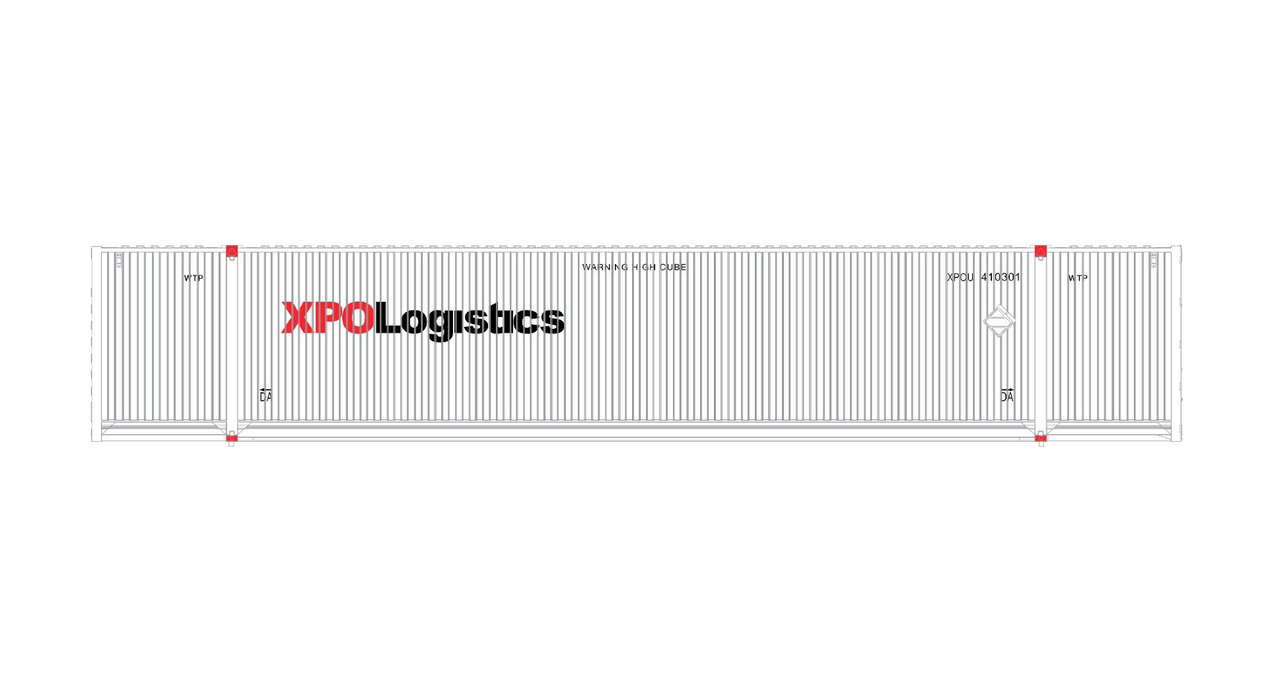 ScaleTrains 11635 HO Scale CIMC 53' Dry Container XPO Logistics 410313