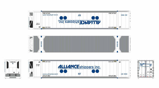 ScaleTrains 11697 HO Scale CIMC 53' Reefer Container Alliance Shippers ASIU 3 Pack #2