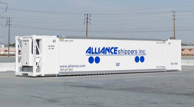 ScaleTrains 11697 HO Scale CIMC 53' Reefer Container Alliance Shippers ASIU 3 Pack #2