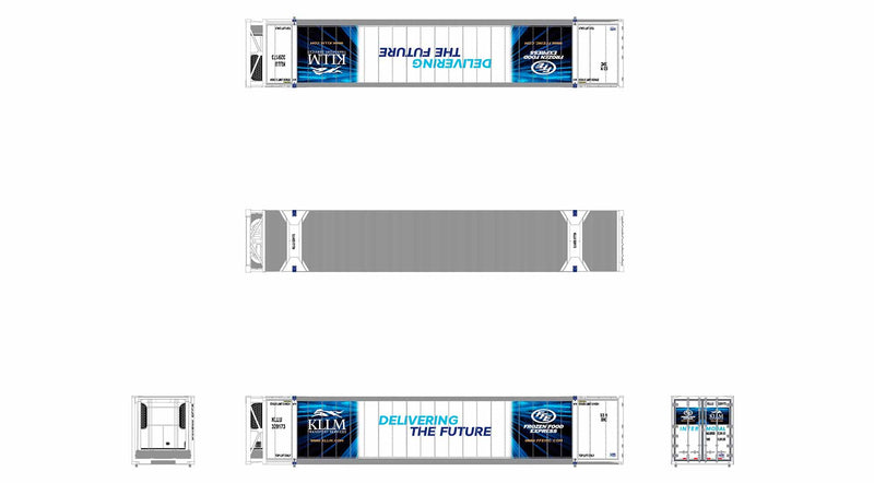 ScaleTrains 11702 HO Scale CIMC 53' Reefer Container KLLM Transporters KLLU 3 Pack #1