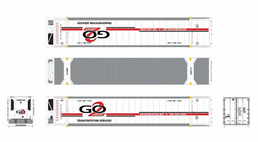 ScaleTrains 11705 HO Scale CIMC 53' Reefer Container Go 2 Logistics GTJU 3 Pack #1