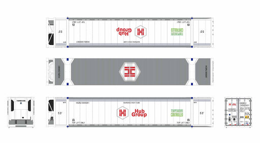 ScaleTrains 11707 HO Scale CIMC 53' Reefer Container Hub Group HGIU 3 Pack #2