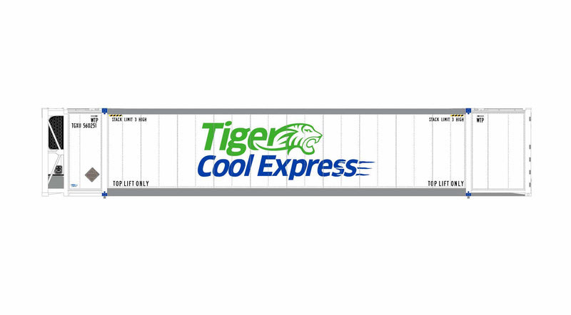 ScaleTrains 11716 HO Scale CIMC 53' Reefer Container Tiger Cool Express TGXU 3 Pack #2