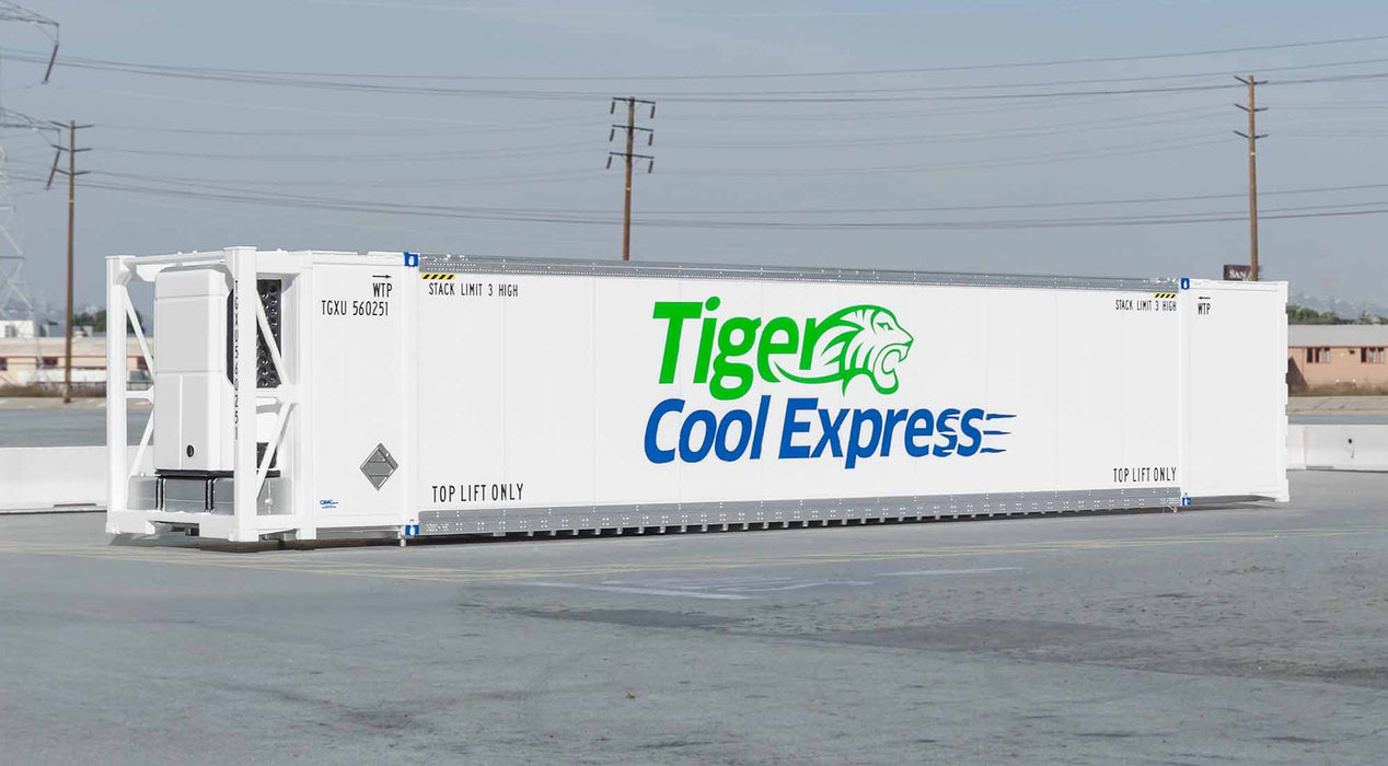 ScaleTrains 11716 HO Scale CIMC 53' Reefer Container Tiger Cool Express TGXU 3 Pack #2