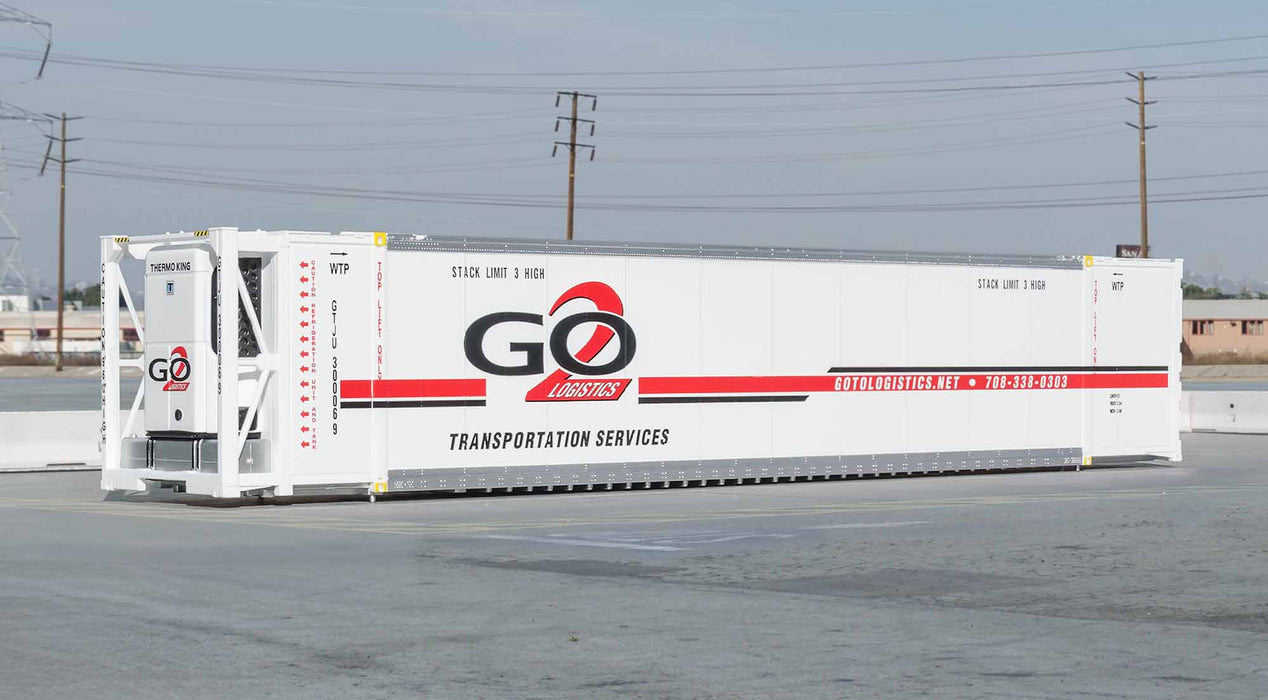 ScaleTrains 11727 HO Scale CIMC 53' Reefer Container with Sound Go 2 Logistics GTJU 810008