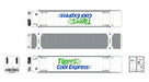 ScaleTrains 11738 HO Scale CIMC 53' Reefer Container with Sound Tiger Cool Express TGXU 560351
