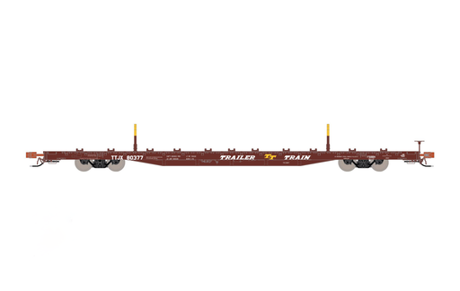 ScaleTrains 32223 Rivet HO Scale BSC F68BH Finger Rack Flatcar "TT Oxide Red" TTJX 80377