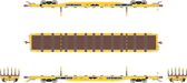 ScaleTrains 32229 Rivet HO Scale BSC F68BH Finger Rack Flatcar "TT Yellow" TTJX 80374