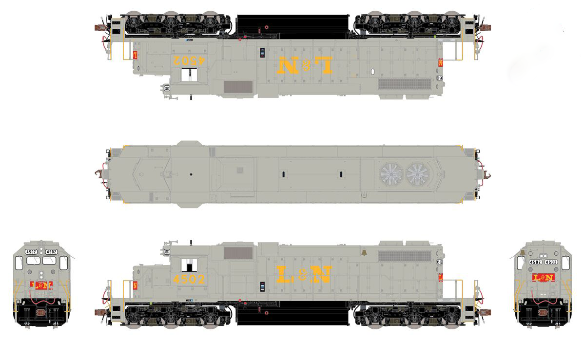 ScaleTrains 33133 HO Scale EMD SD38-2 Diesel L&N 4502 - DCC LokSound